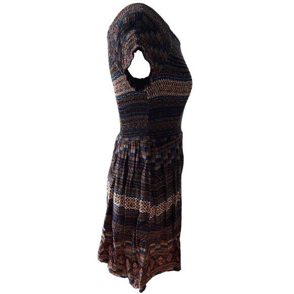 Boho Off Shoulder Mini Dress Size Small BLUEH CIEL - Picture 2 of 9